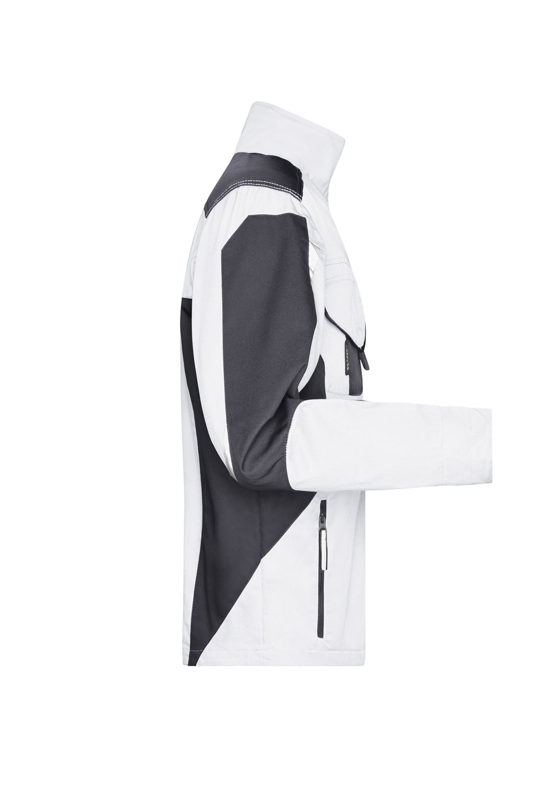 Jacke Unisex Weiß/Grau – Workwear Jacket - STRONG -, Detailansicht