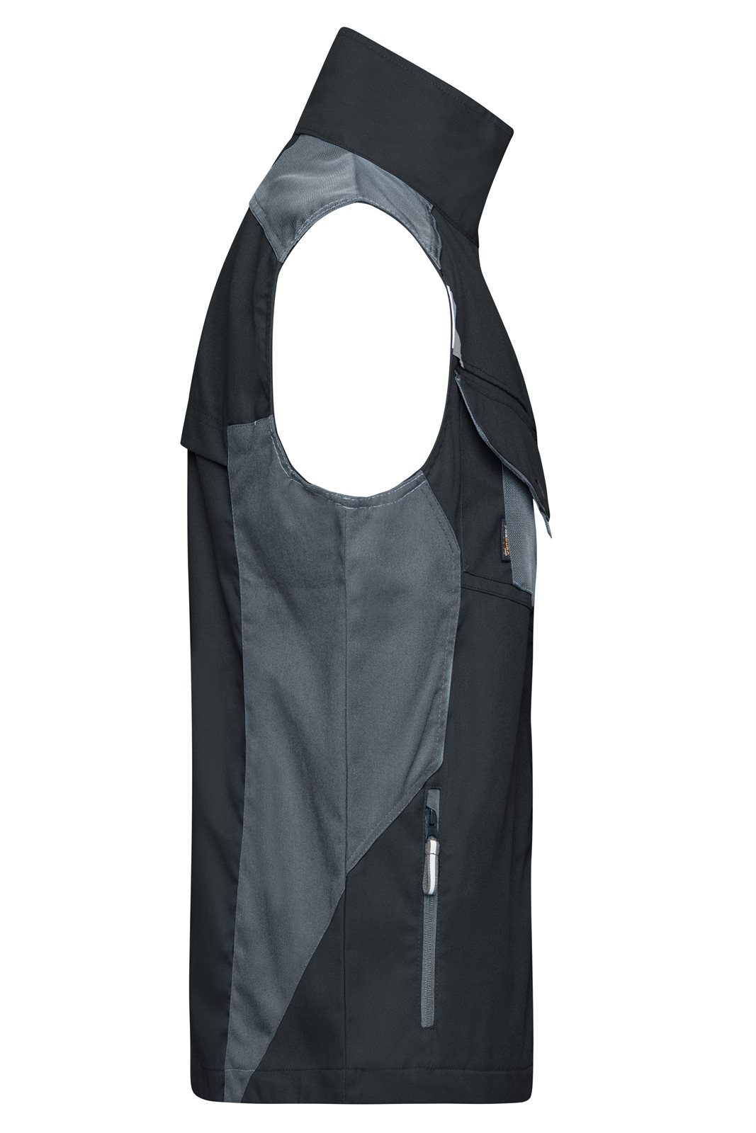 Weste Unisex Schwarz/Grau – Workwear Vest - STRONG -, Detailansicht