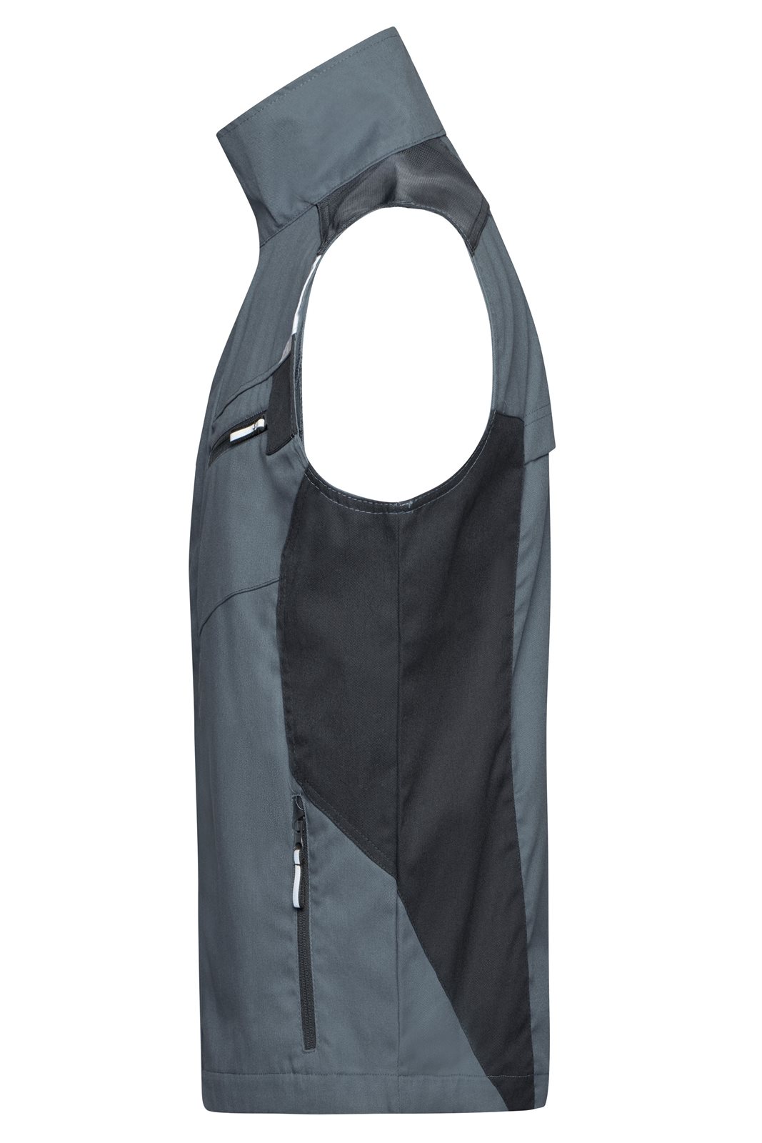 Weste Unisex Schwarz/Grau – Workwear Vest - STRONG -, Detailansicht