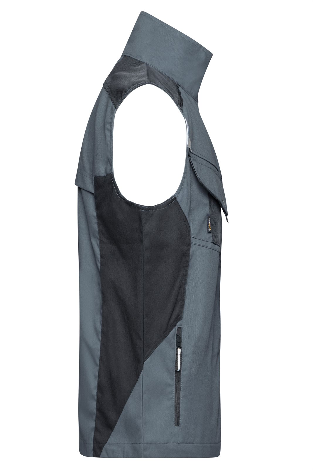 Weste Unisex Schwarz/Grau – Workwear Vest - STRONG -, Detailansicht