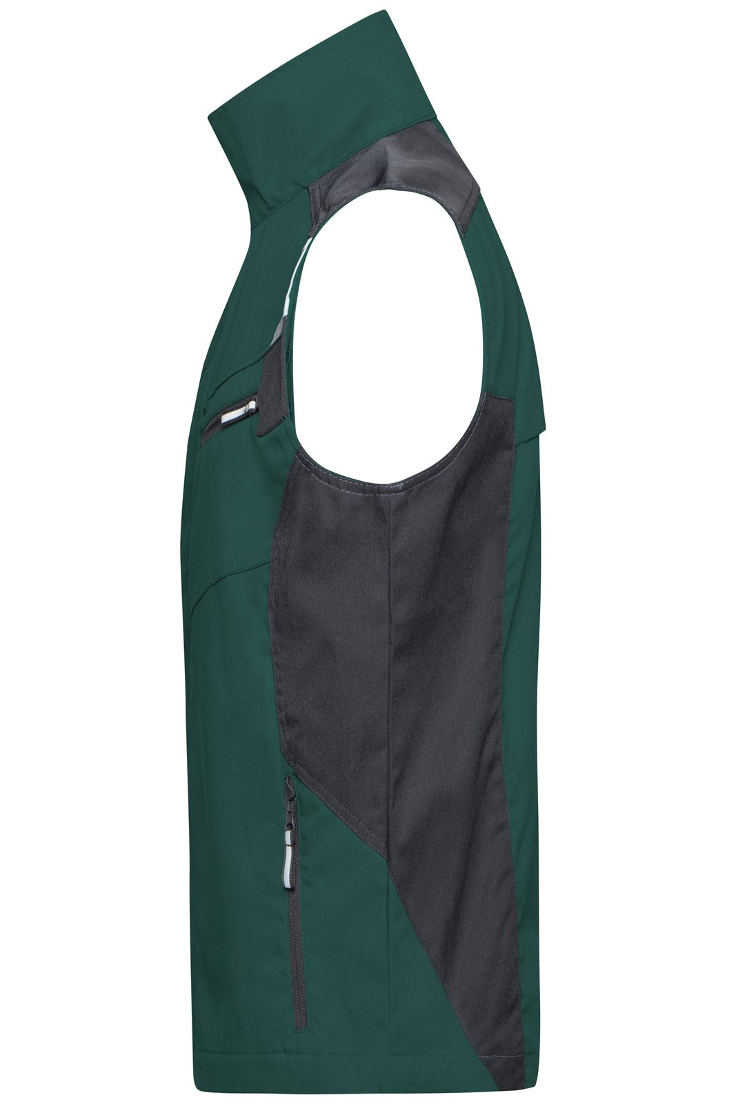 Weste Unisex Schwarz/Grün – Workwear Vest - STRONG -, Detailansicht