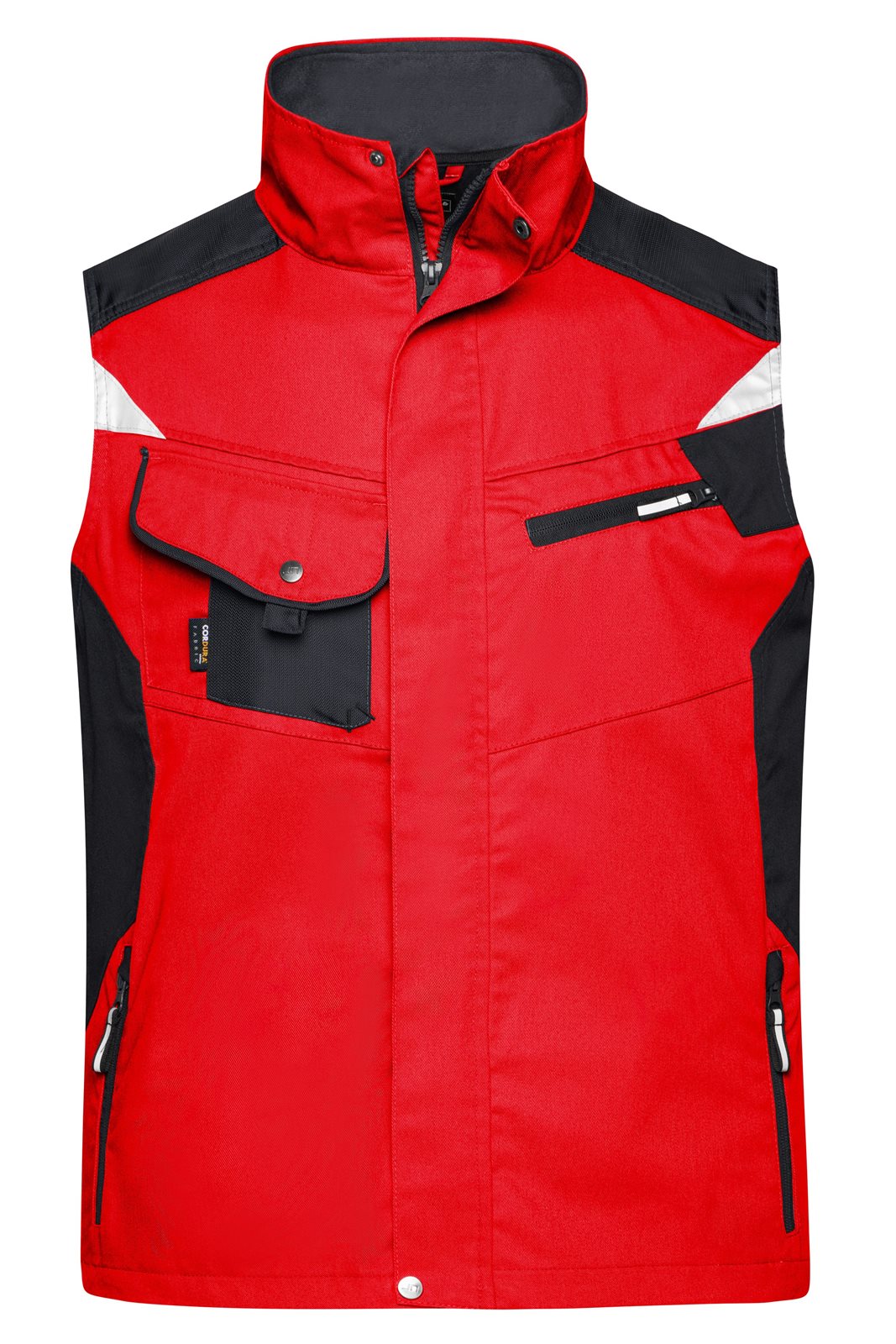 Weste Unisex Schwarz/Rot – Workwear Vest - STRONG -
