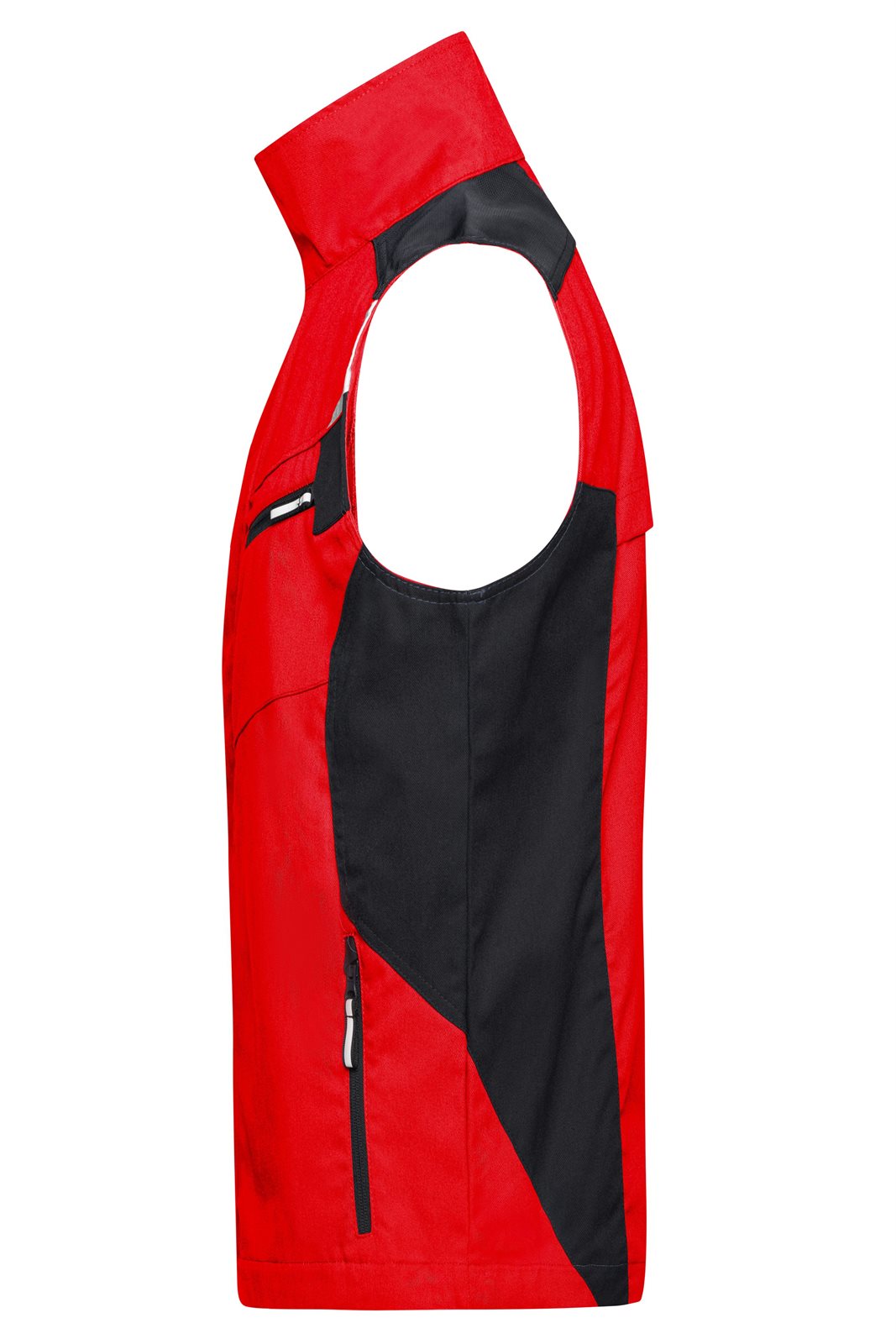 Weste Unisex Schwarz/Rot – Workwear Vest - STRONG -, Detailansicht