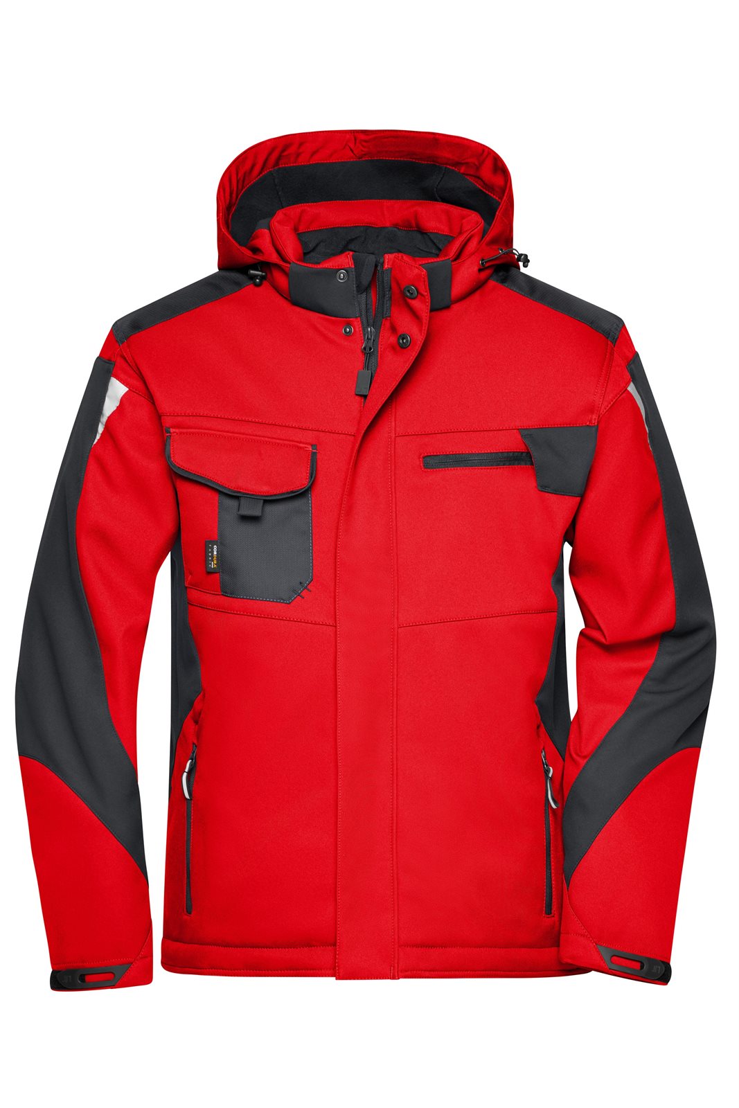 Jacke Unisex Schwarz/Rot – Craftsmen Softshell Jacket - STRONG -