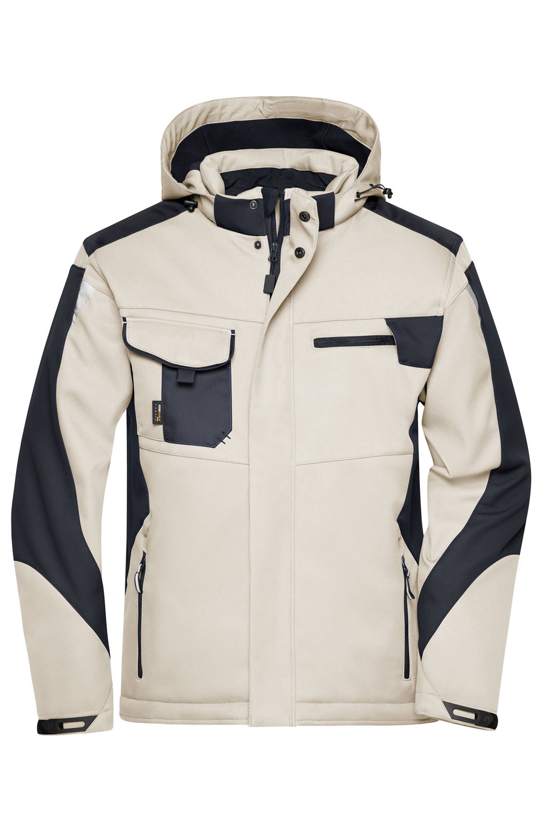 Jacke Unisex Schwarz/Braun/Grau – Craftsmen Softshell Jacket - STRONG -