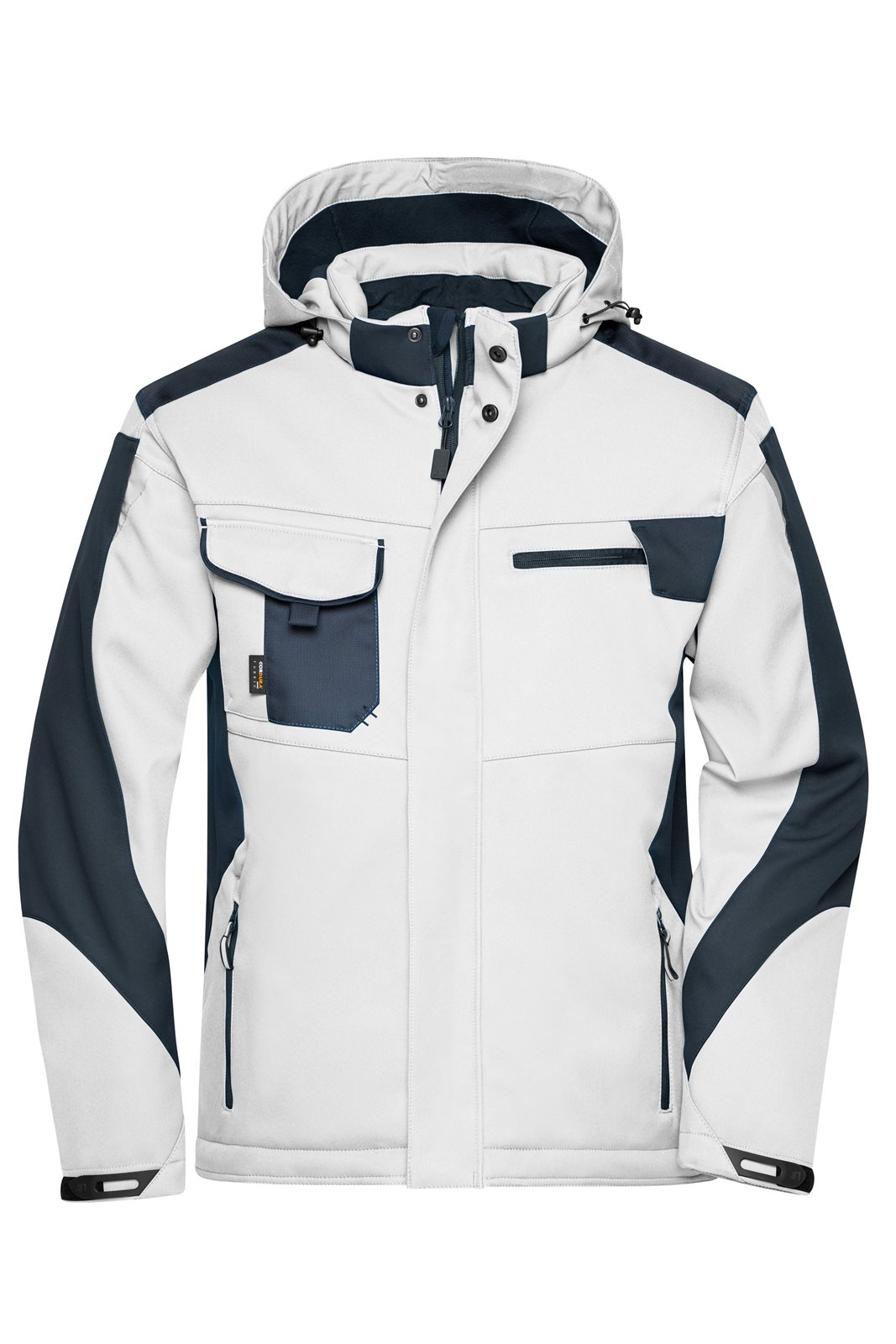 Jacke Unisex Weiß/Grau – Craftsmen Softshell Jacket - STRONG -