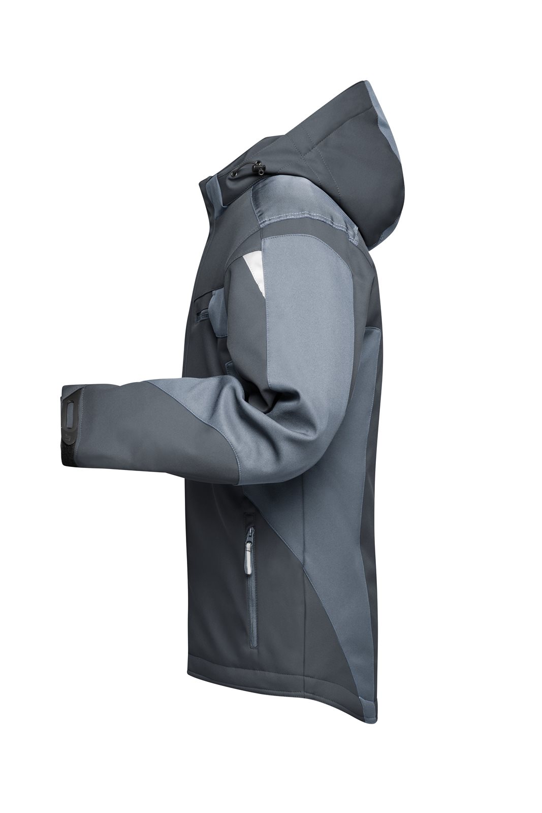 Jacke Unisex Schwarz/Grau – Craftsmen Softshell Jacket - STRONG -, Detailansicht
