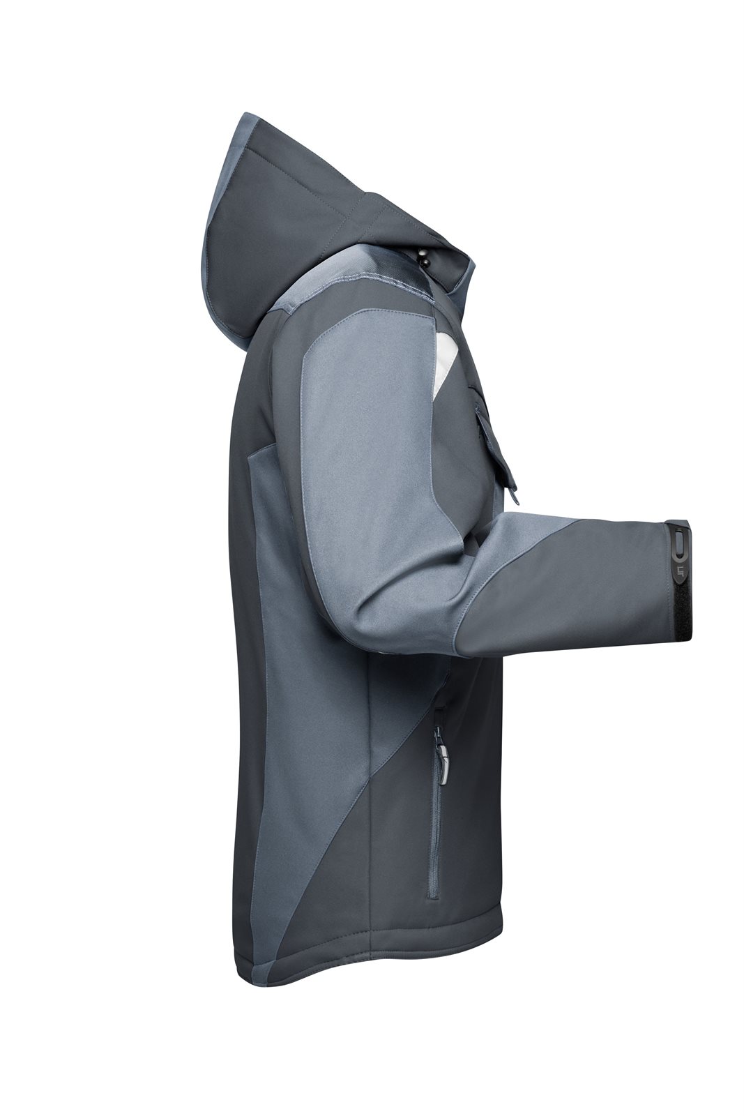 Jacke Unisex Schwarz/Grau – Craftsmen Softshell Jacket - STRONG -, Detailansicht