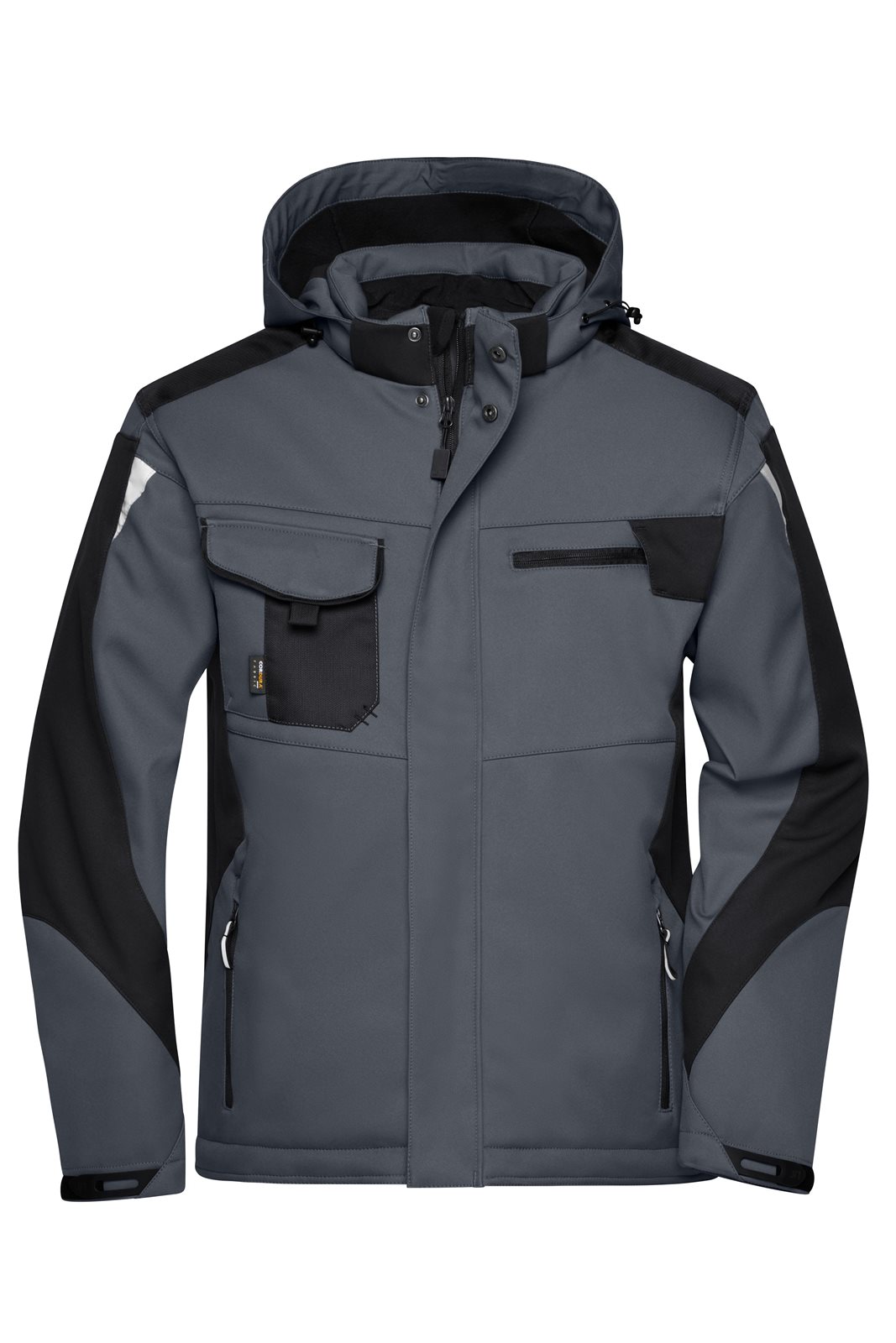 Jacke Unisex Schwarz/Grau – Craftsmen Softshell Jacket - STRONG -