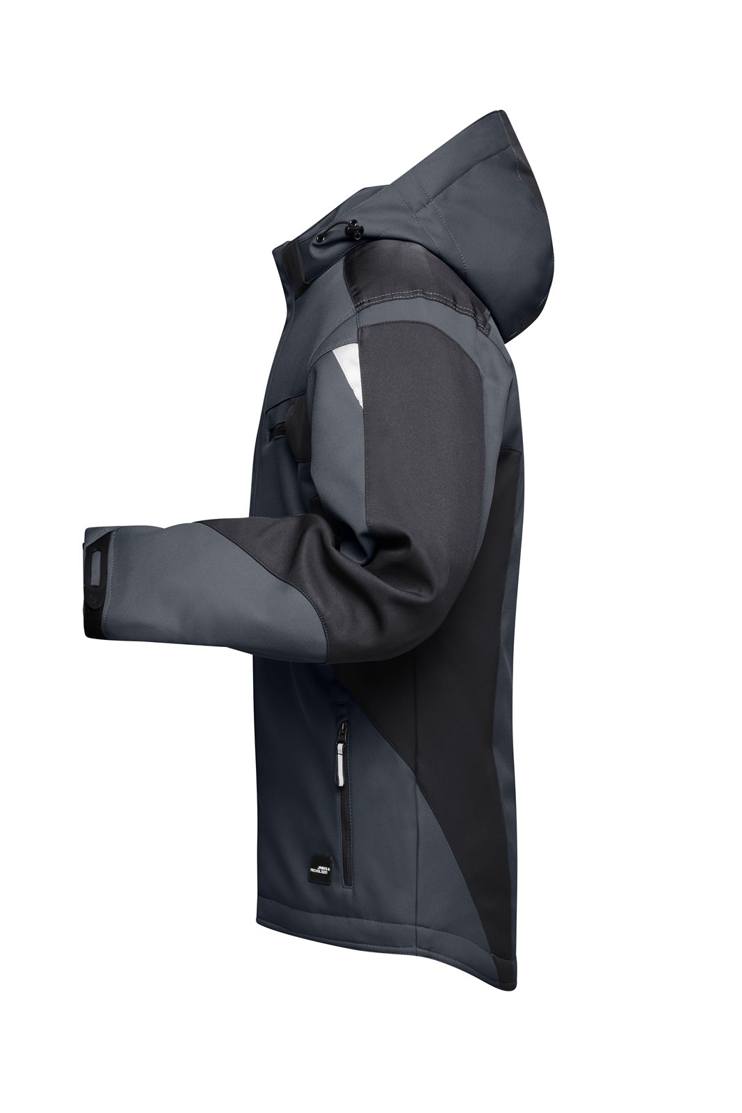 Jacke Unisex Schwarz/Grau – Craftsmen Softshell Jacket - STRONG -, Detailansicht