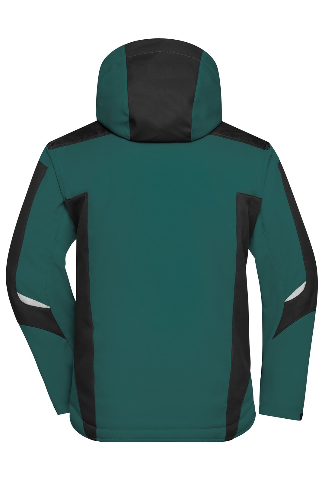 Jacke Unisex Schwarz/Grün – Craftsmen Softshell Jacket - STRONG -, Detailansicht