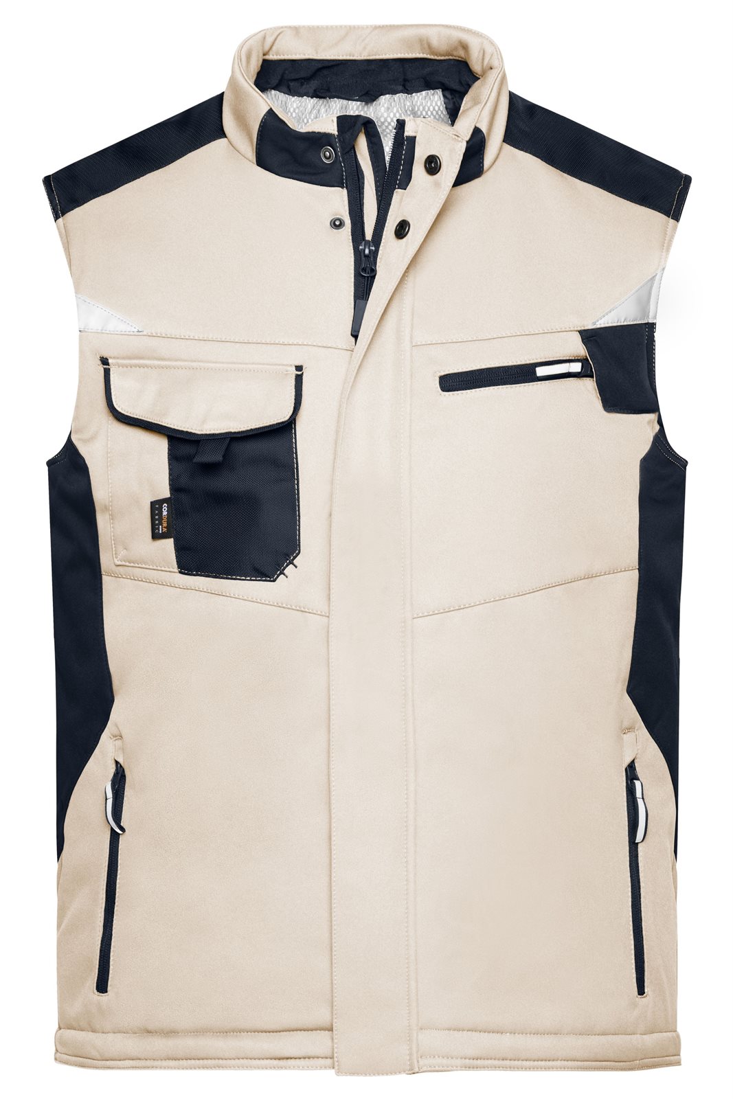 Weste Unisex Schwarz/Braun/Grau – Craftsmen Softshell Vest - STRONG -
