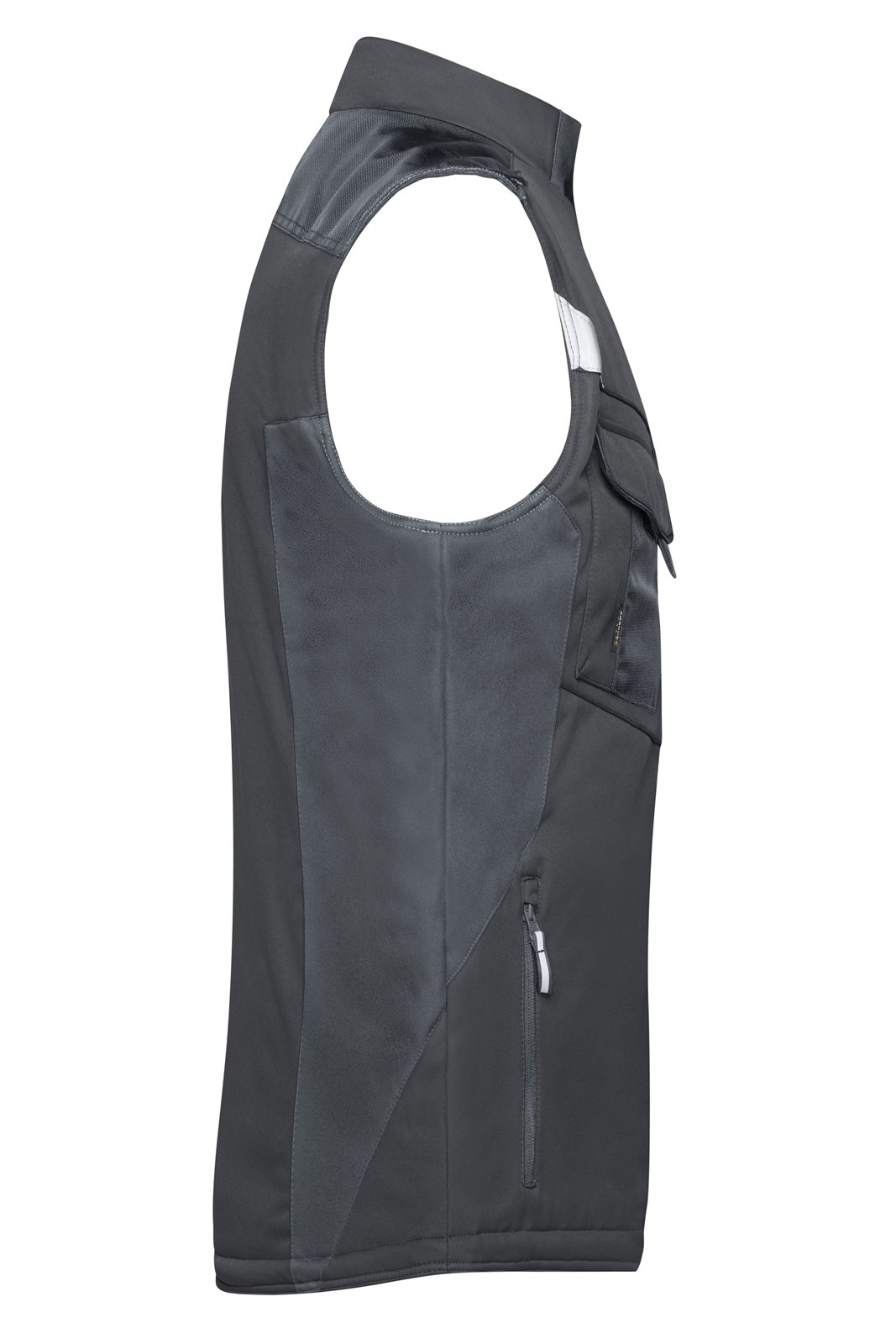 Weste Unisex Schwarz – Craftsmen Softshell Vest - STRONG -, Detailansicht