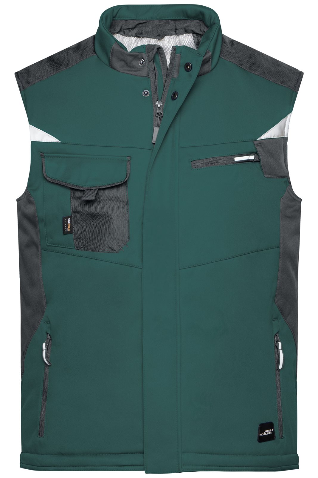 Weste Unisex Schwarz/Grün – Craftsmen Softshell Vest - STRONG -