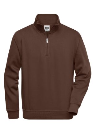 Pullover Unisex Blau – Workwear Half-Zip Sweat