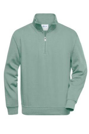 Pullover Unisex Blau – Workwear Half-Zip Sweat