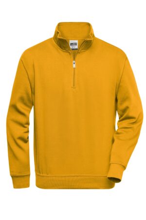 Pullover Unisex Blau – Workwear Half-Zip Sweat