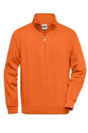 Pullover Unisex Blau – Workwear Half-Zip Sweat