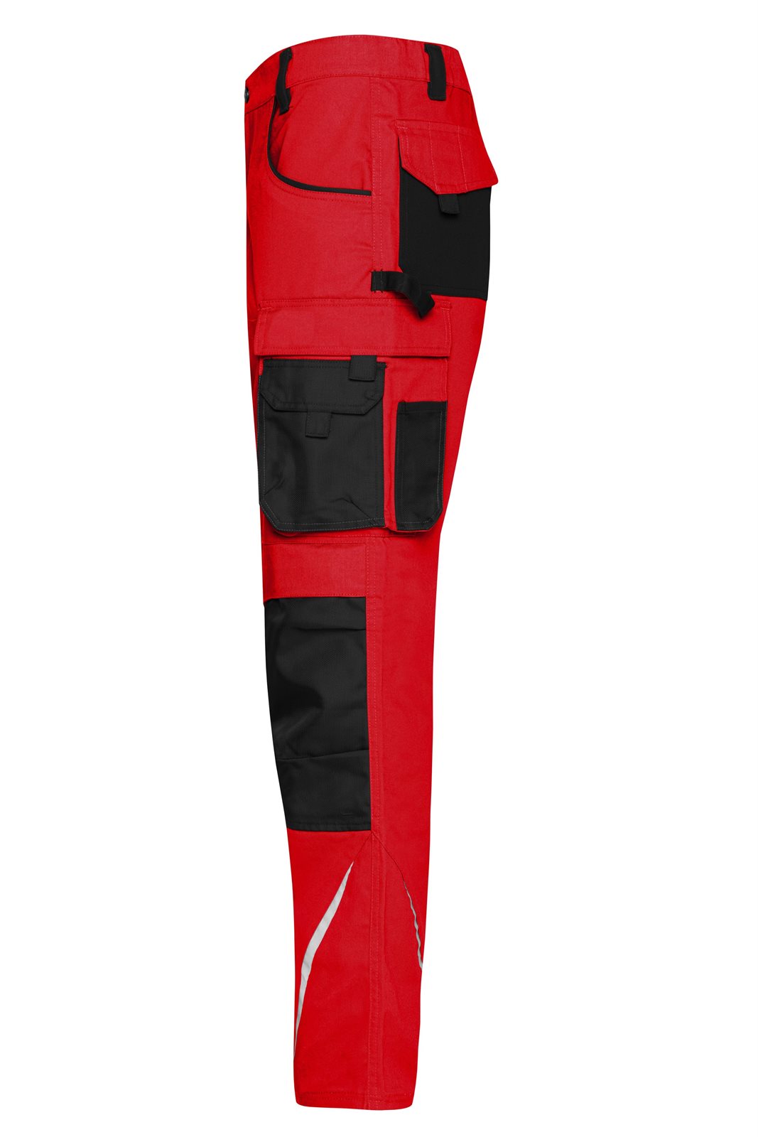 Hose Unisex Schwarz/Rot – Workwear Pants - STRONG -, Detailansicht