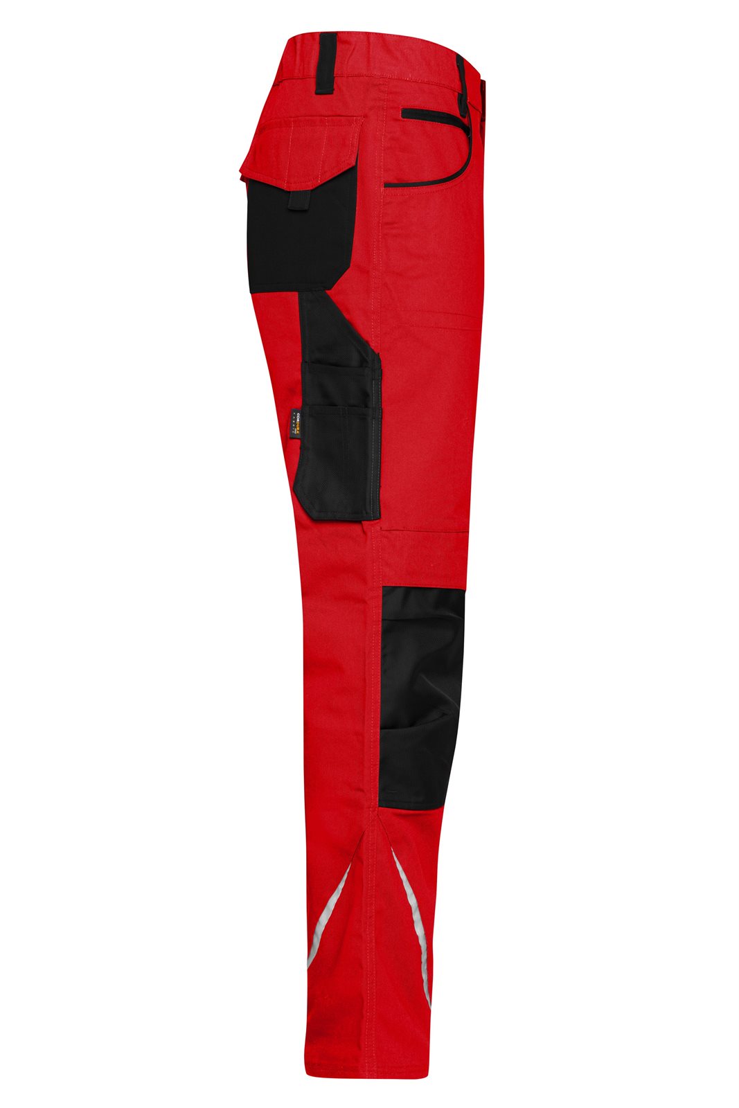 Hose Unisex Schwarz/Rot – Workwear Pants - STRONG -, Detailansicht
