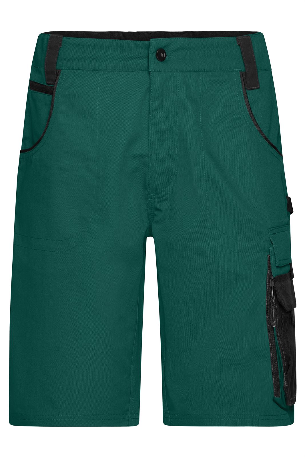 Hose Unisex Schwarz/Grün – Workwear Bermudas - STRONG -