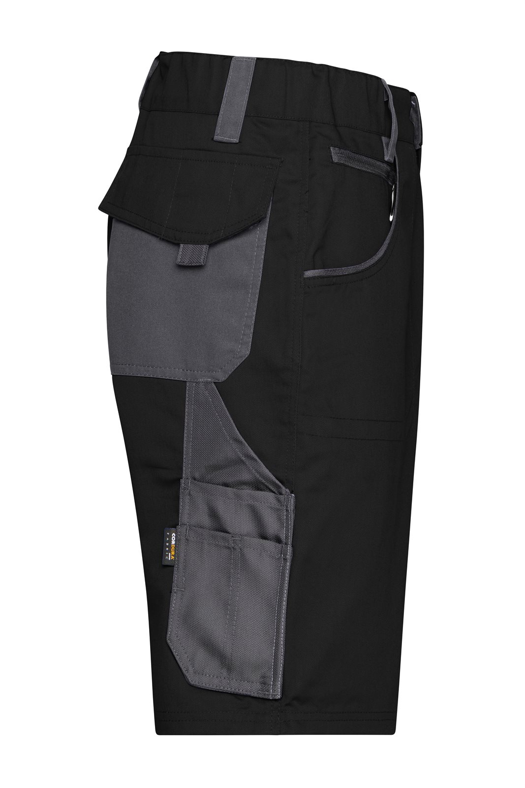 Hose Unisex Schwarz/Grau – Workwear Bermudas - STRONG -, Detailansicht