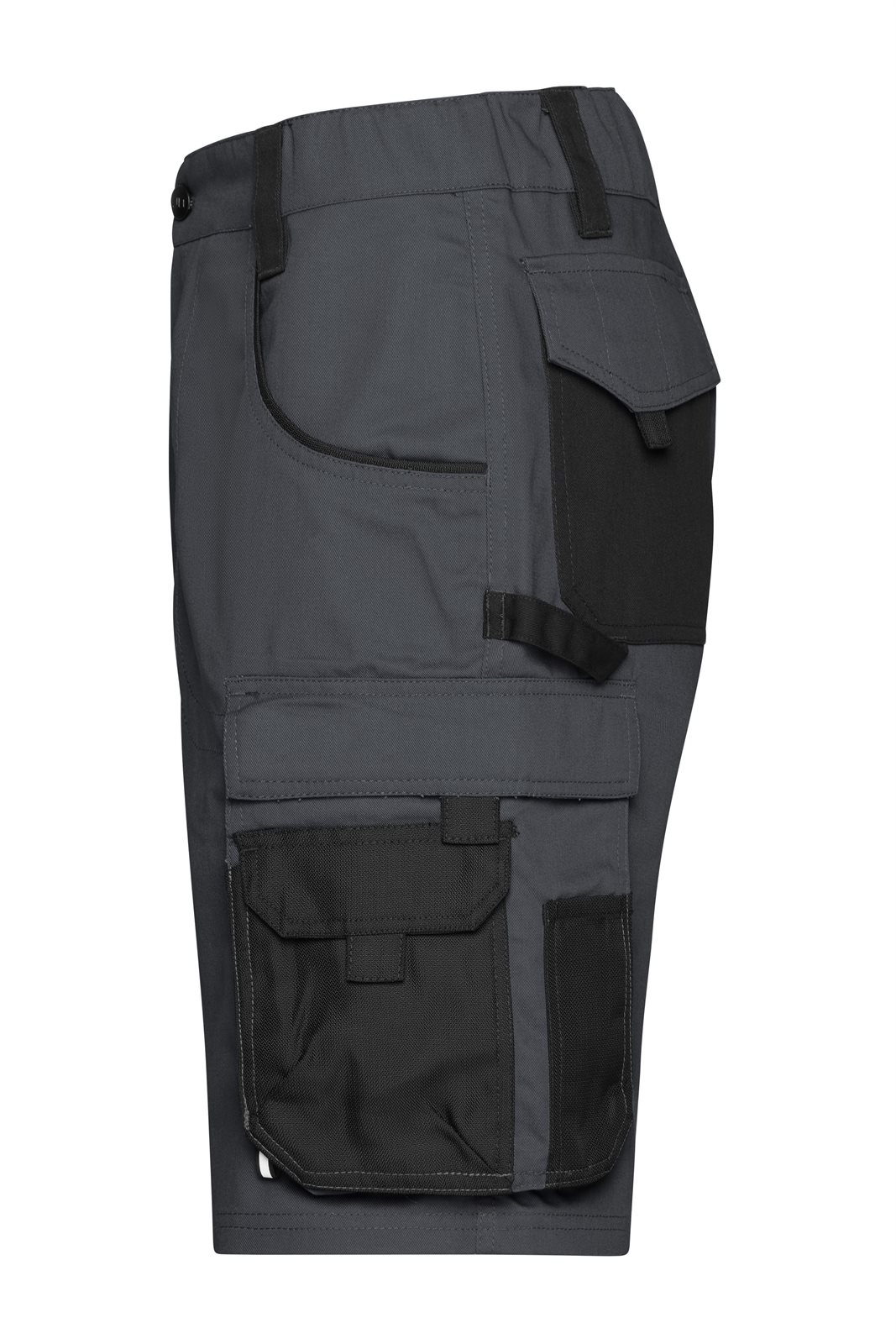 Hose Unisex Schwarz/Grau – Workwear Bermudas - STRONG -, Detailansicht