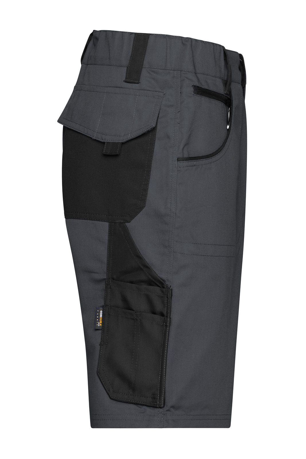 Hose Unisex Schwarz/Grau – Workwear Bermudas - STRONG -, Detailansicht