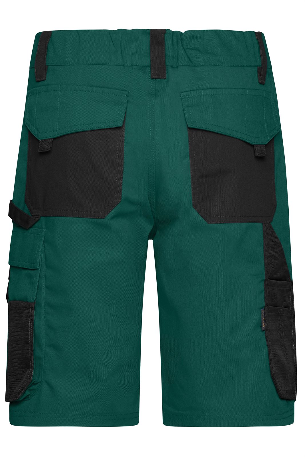 Hose Unisex Schwarz/Grün – Workwear Bermudas - STRONG -, Detailansicht