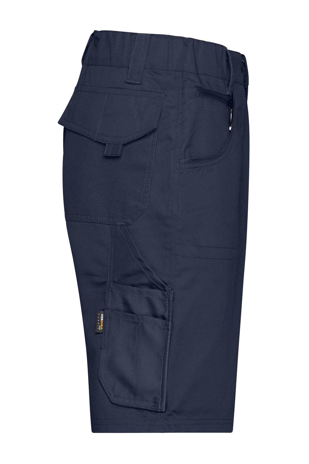Hose Unisex Blau – Workwear Bermudas - STRONG -, Detailansicht