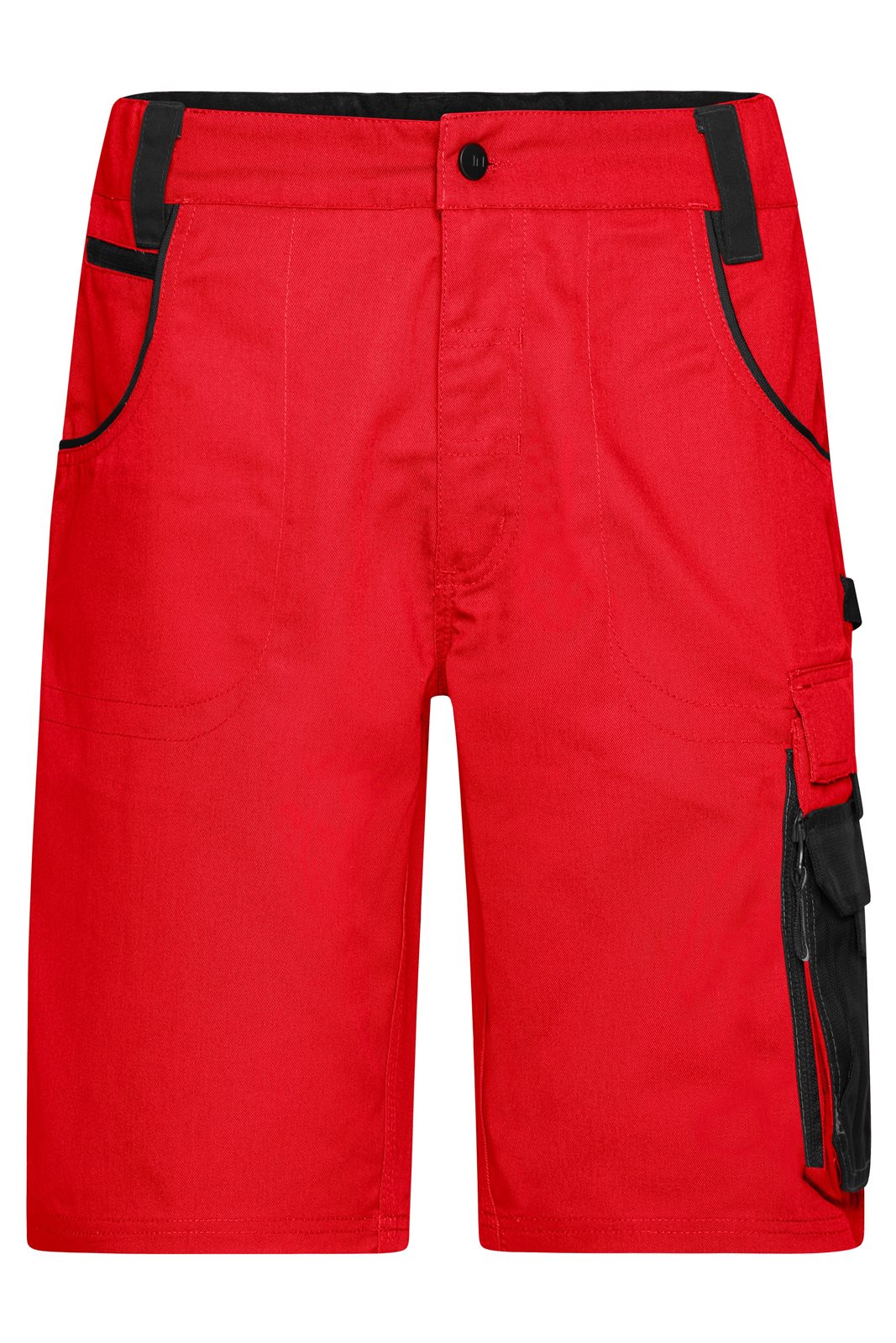 Hose Unisex Schwarz/Rot – Workwear Bermudas - STRONG -