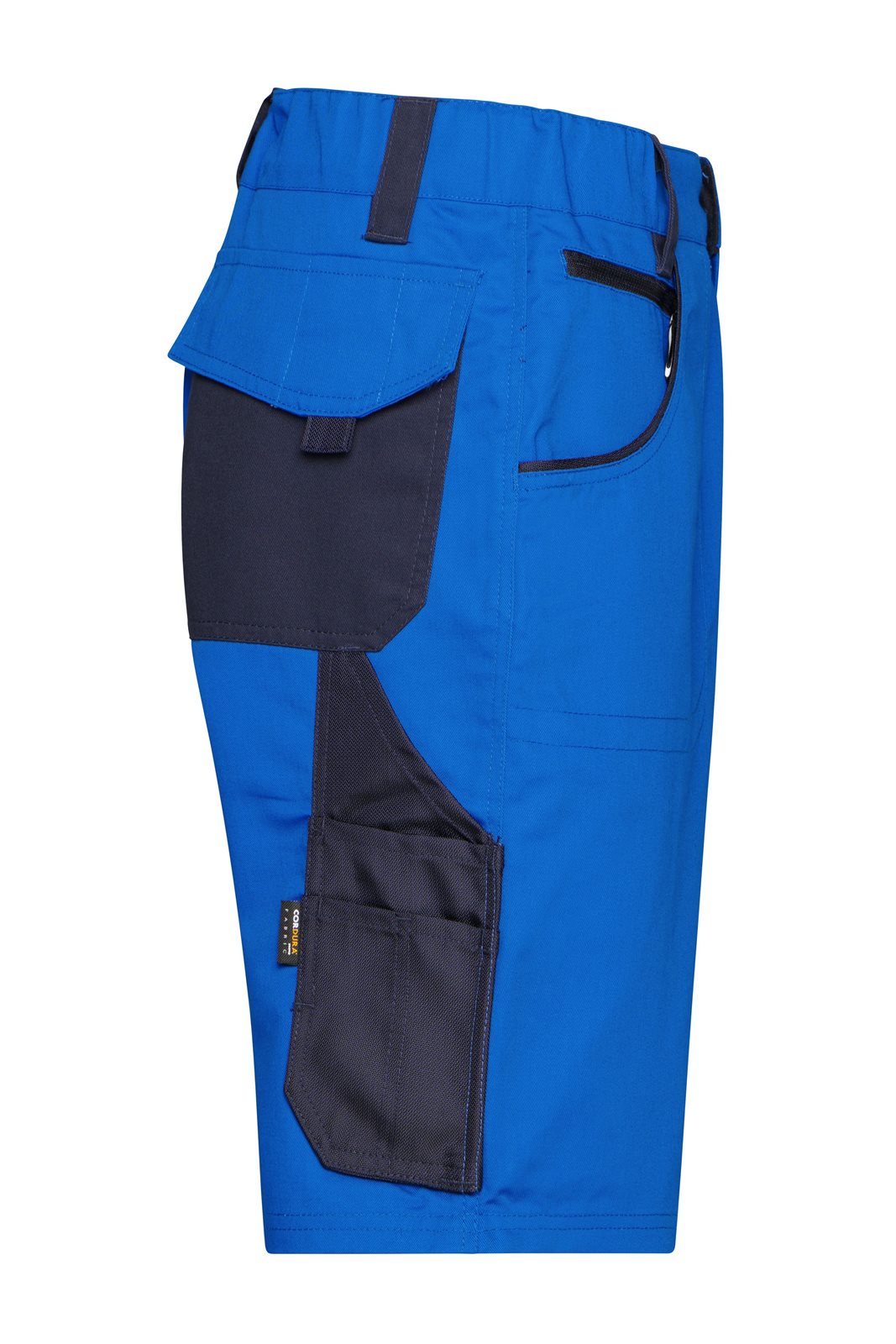 Hose Unisex Blau – Workwear Bermudas - STRONG -, Detailansicht