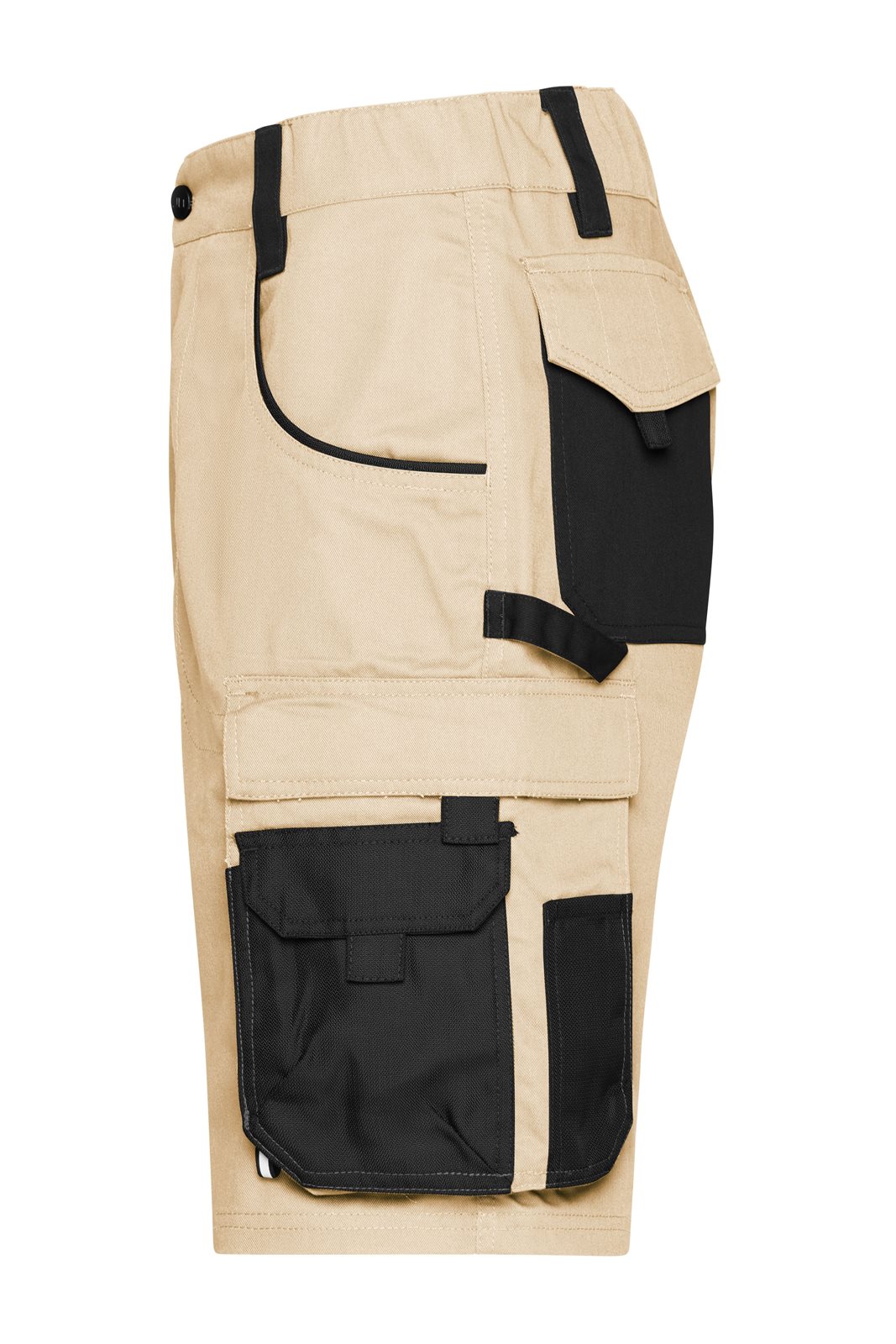 Hose Unisex Schwarz/Braun/Grau – Workwear Bermudas - STRONG -, Detailansicht