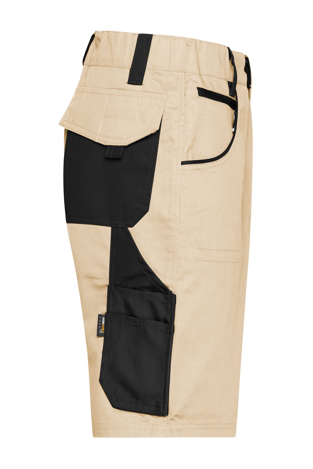 Hose Unisex Schwarz/Braun/Grau – Workwear Bermudas - STRONG -, Detailansicht