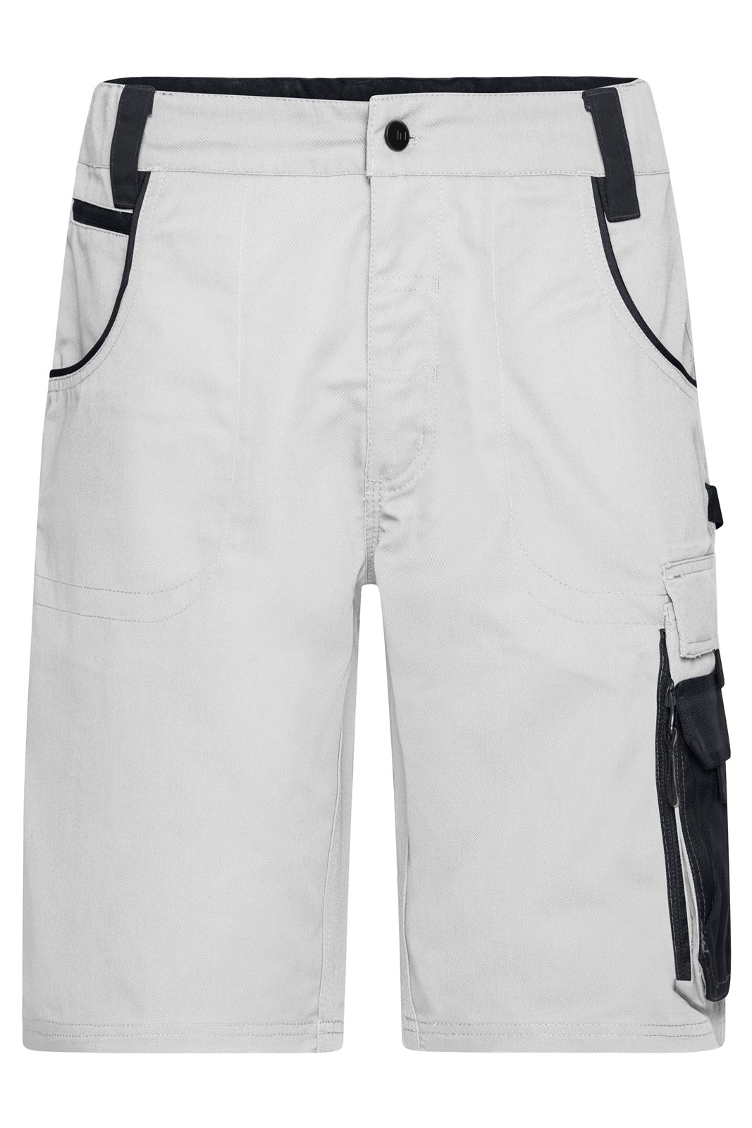 Hose Unisex Weiß/Grau – Workwear Bermudas - STRONG -