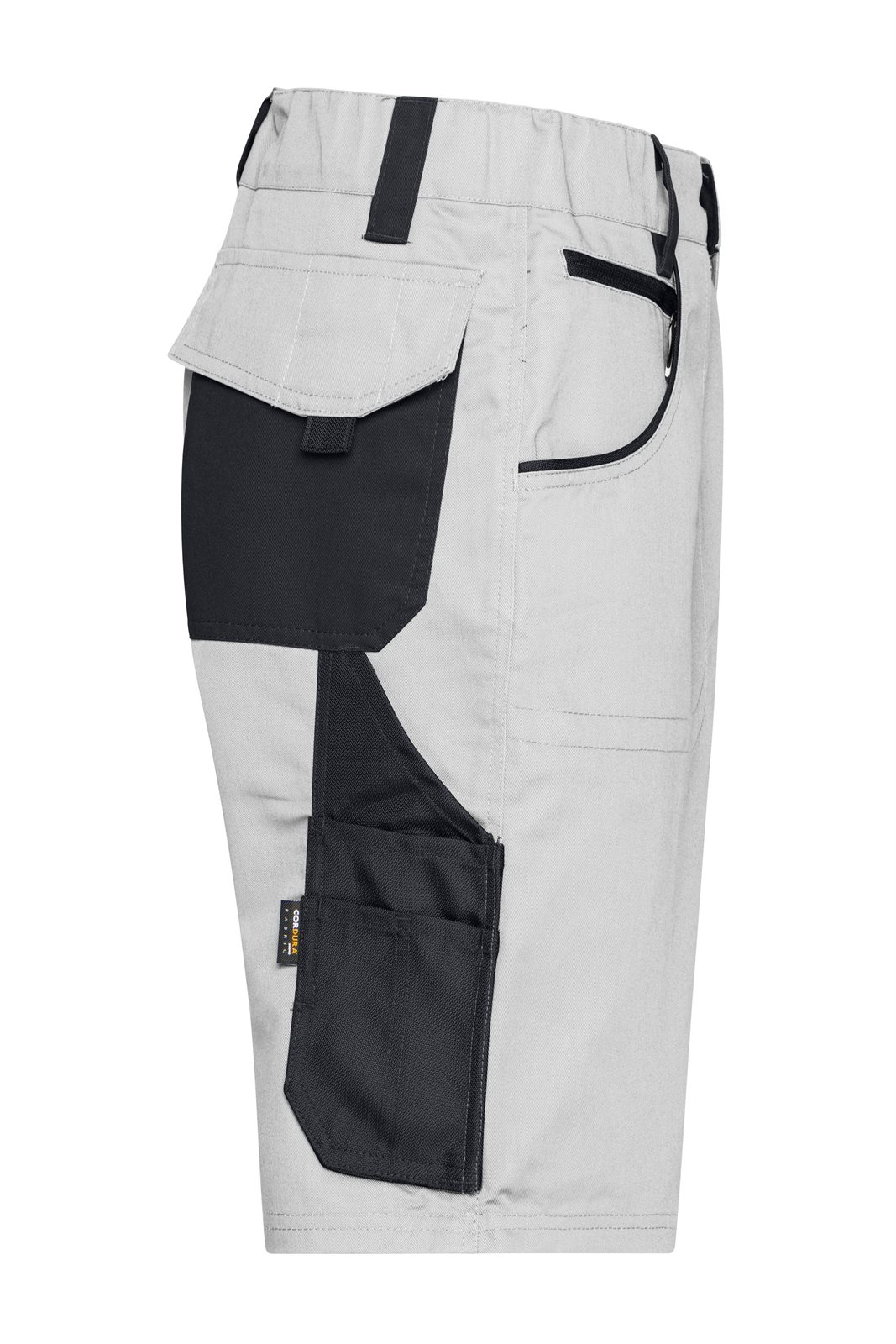 Hose Unisex Weiß/Grau – Workwear Bermudas - STRONG -, Detailansicht