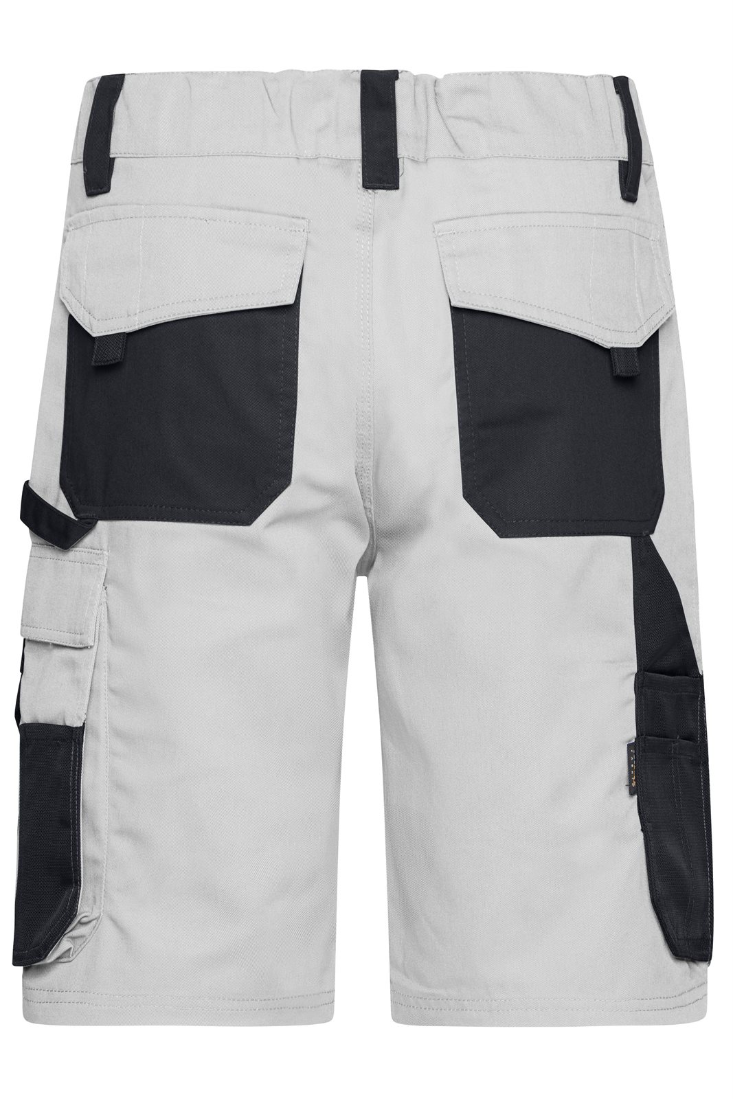Hose Unisex Weiß/Grau – Workwear Bermudas - STRONG -, Detailansicht