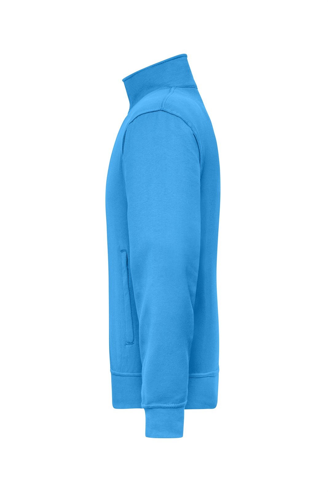 Jacke Unisex Blau – Workwear Sweat Jacket, Detailansicht