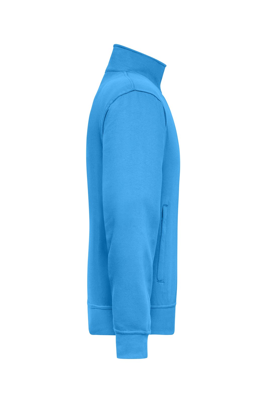 Jacke Unisex Blau – Workwear Sweat Jacket, Detailansicht