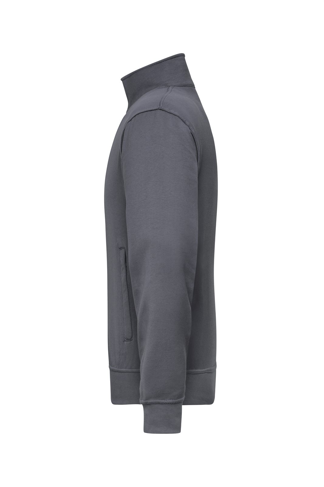 Jacke Unisex Grau – Workwear Sweat Jacket, Detailansicht