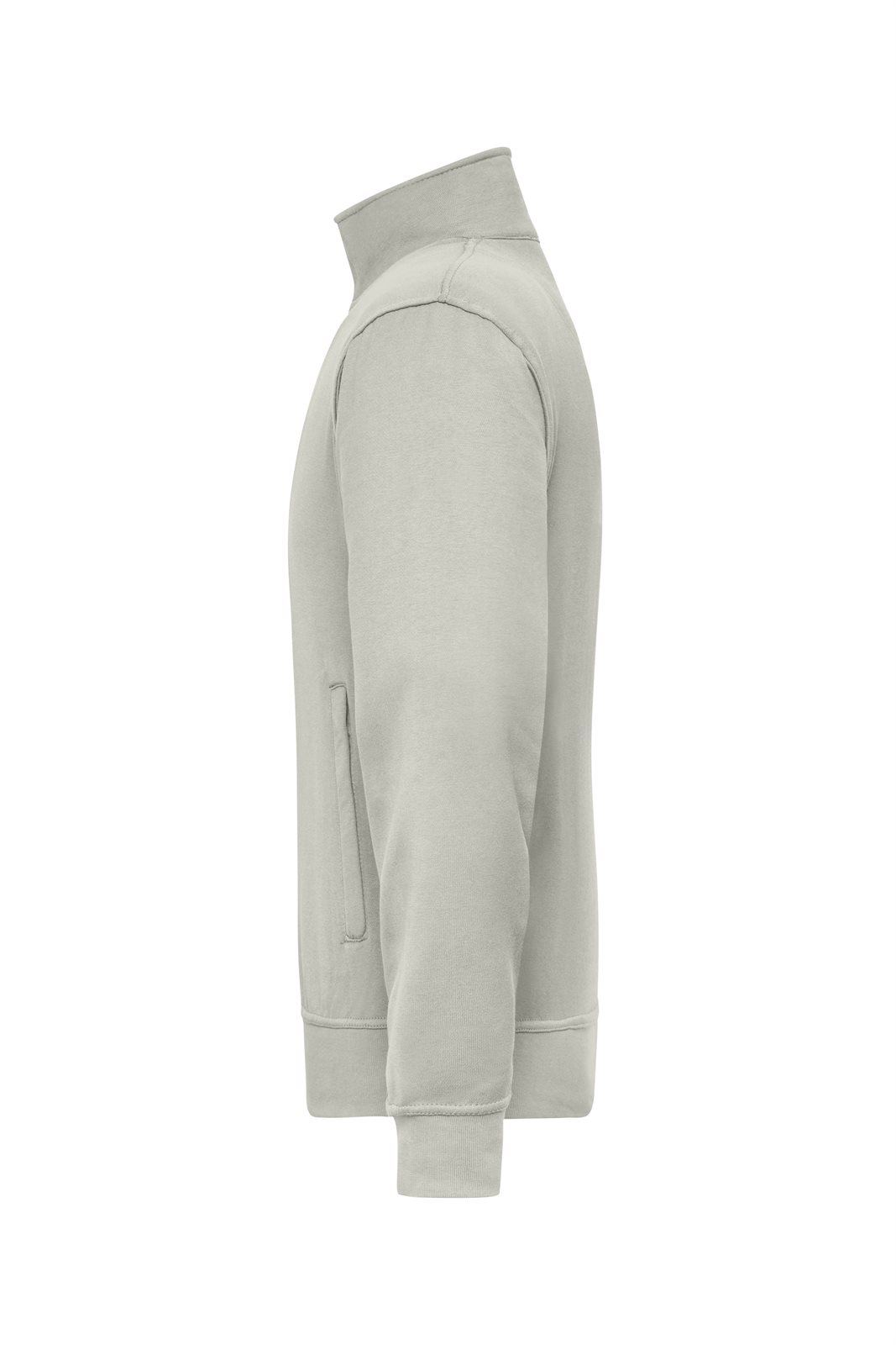 Jacke Unisex Grau – Workwear Sweat Jacket, Detailansicht