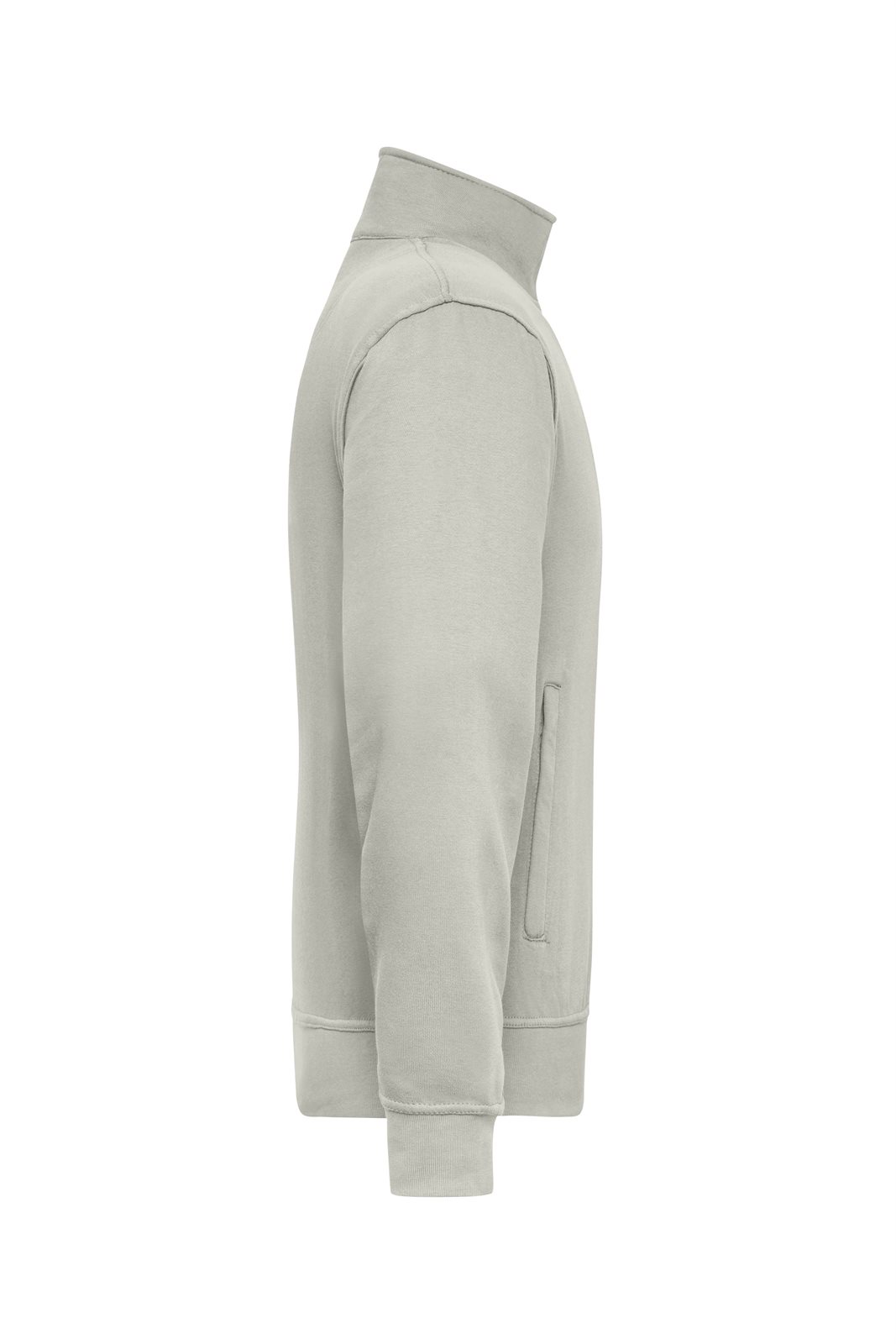 Jacke Unisex Grau – Workwear Sweat Jacket, Detailansicht