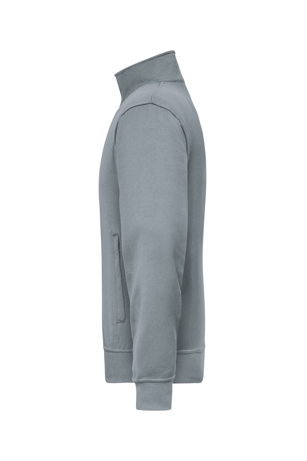 Jacke Unisex Grau – Workwear Sweat Jacket, Detailansicht