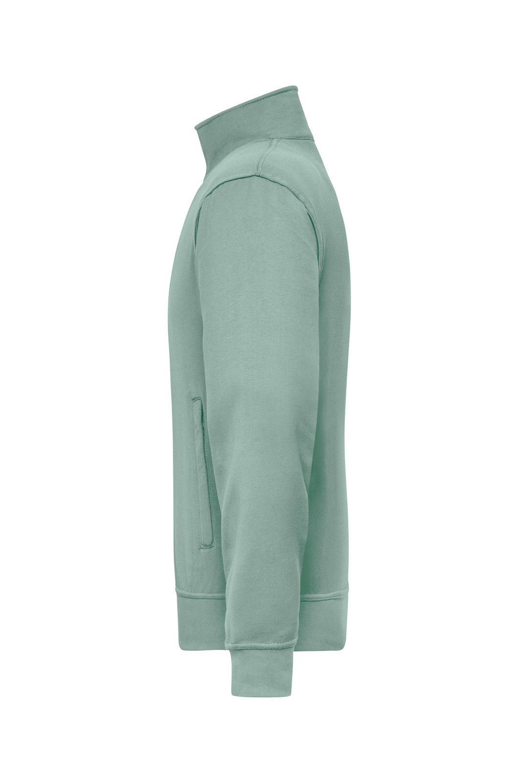 Jacke Unisex Grün – Workwear Sweat Jacket, Detailansicht