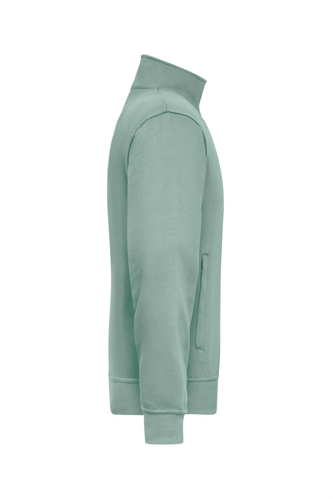 Jacke Unisex Grün – Workwear Sweat Jacket, Detailansicht
