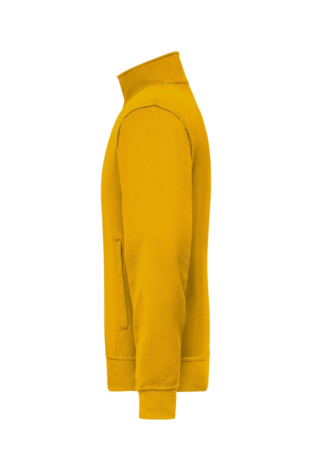Jacke Unisex Gelb – Workwear Sweat Jacket, Detailansicht