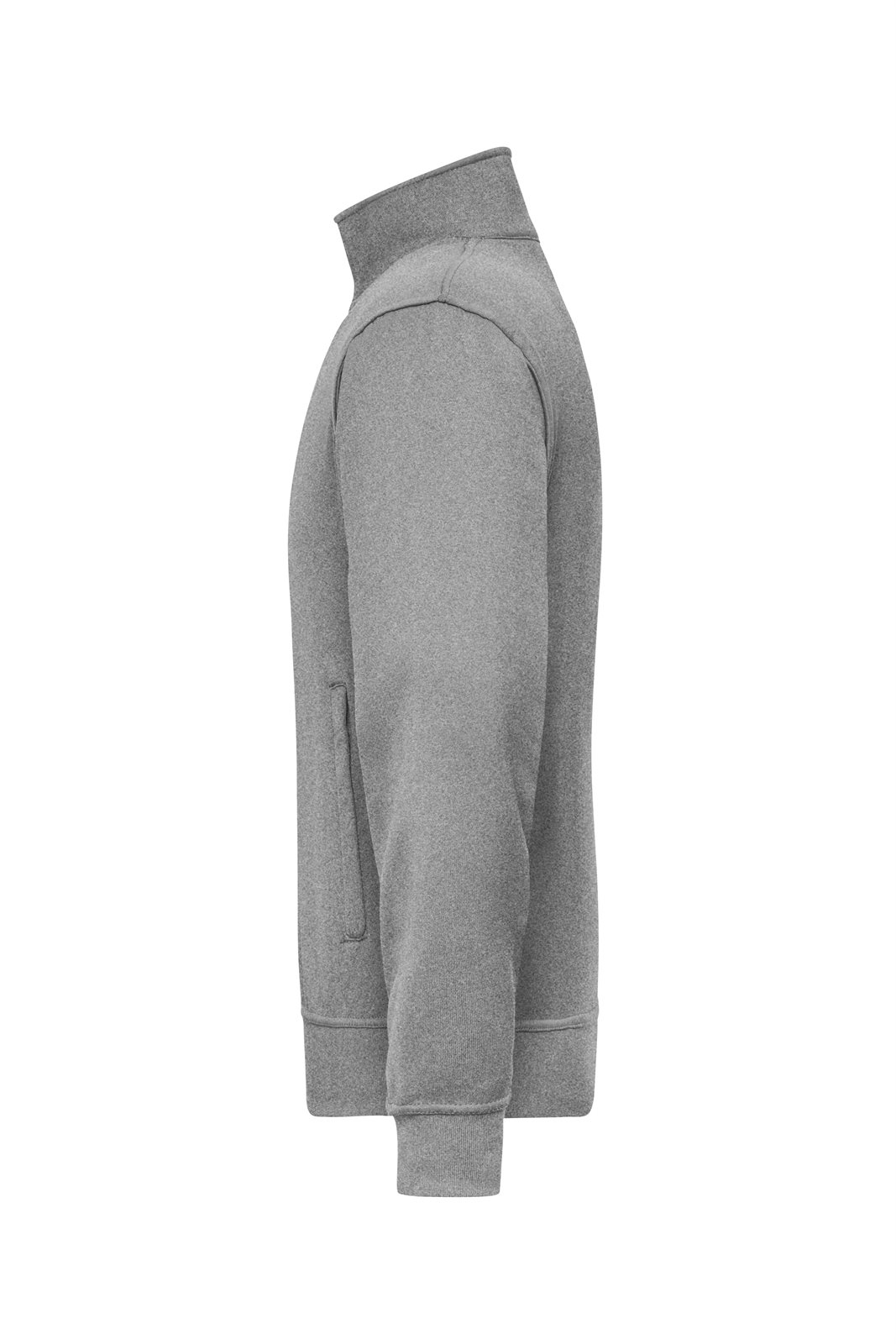 Jacke Unisex Grau – Workwear Sweat Jacket, Detailansicht