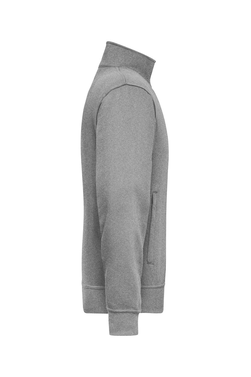 Jacke Unisex Grau – Workwear Sweat Jacket, Detailansicht