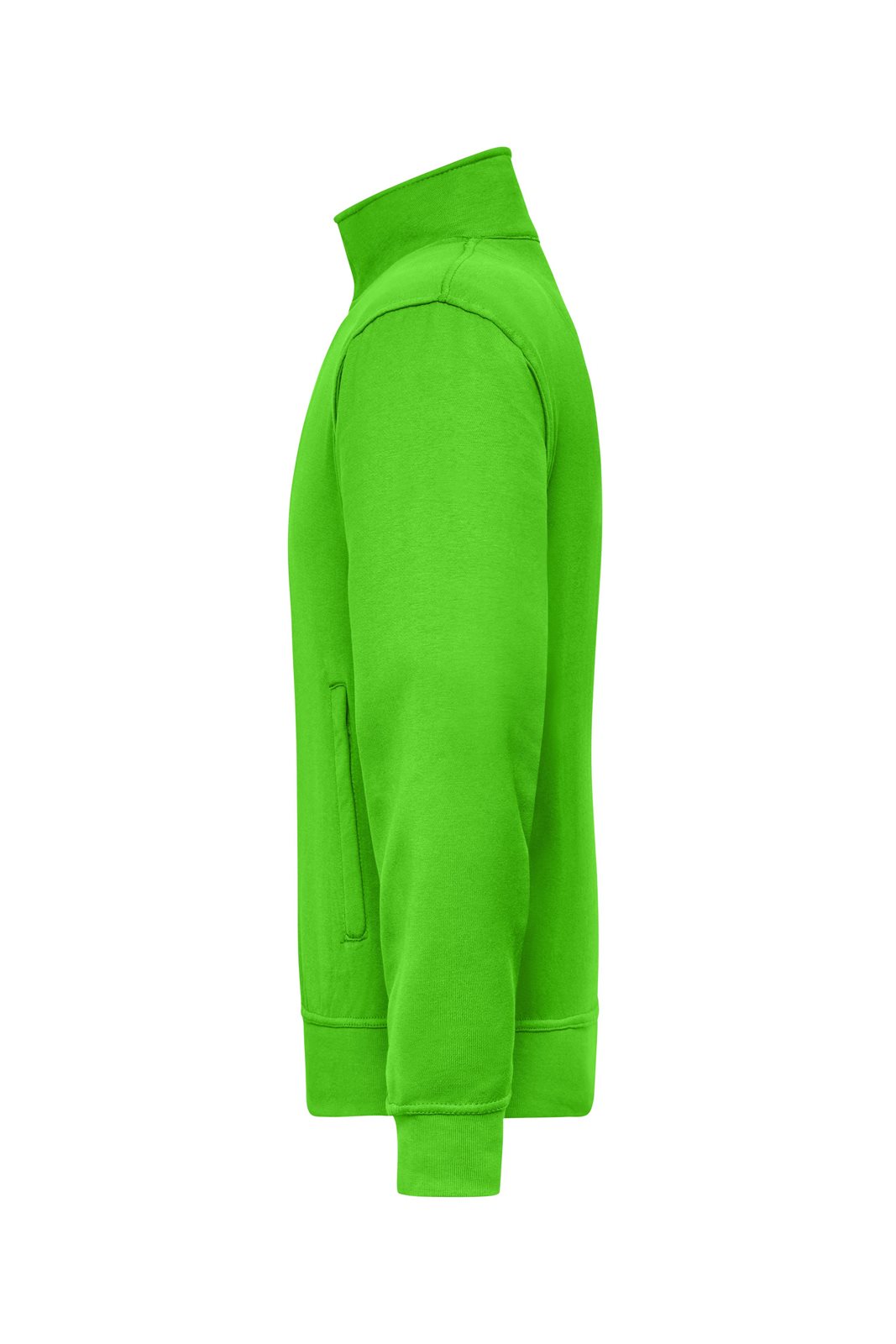 Jacke Unisex Grün – Workwear Sweat Jacket, Detailansicht
