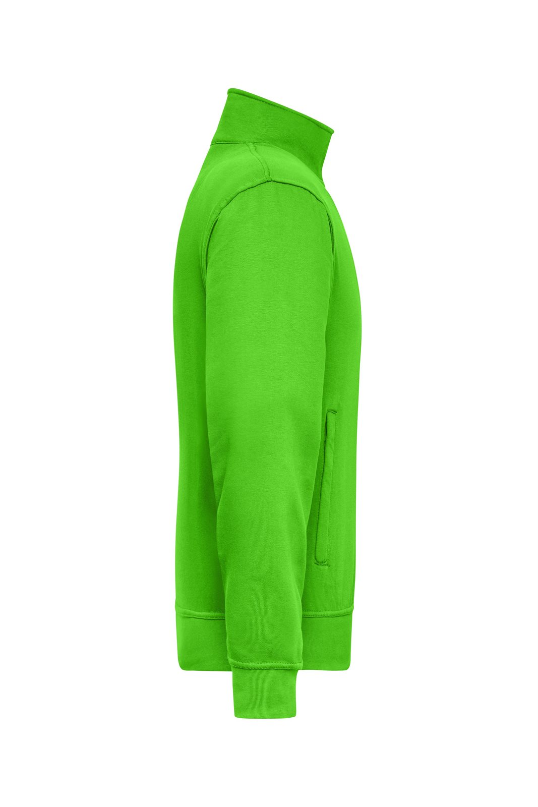 Jacke Unisex Grün – Workwear Sweat Jacket, Detailansicht